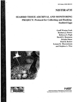 SEABIRD TISSUE ARCHIVAL and MONITORING PROJECT: Protocol for Collecting and Banking Seabird Eggs