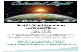 Seattle Wind Symphony Larry Gookin Conductor & Artistic Director