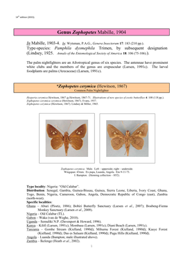 412 Genus Zophopetes Mabille