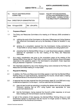 Inquiry Into Boundaries, Voting & Representation in Scotland