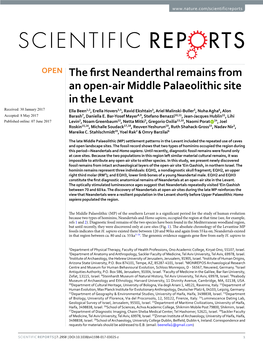 The First Neanderthal Remains from an Open-Air Middle Palaeolithic Site In