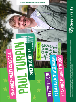 Sheffield Heeley Election Leaflet