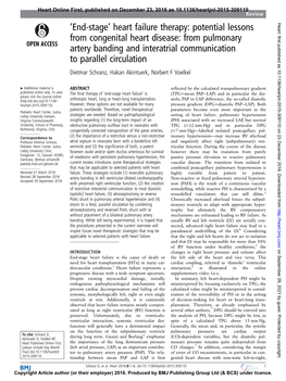 Heart Failure Therapy: Potential Lessons Heart: First Published As 10.1136/Heartjnl-2015-309110 on 23 December 2016