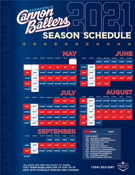 Season Scheduleschedule