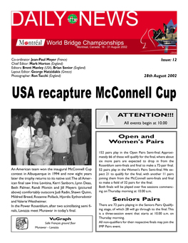 USA Recapture Mcconnell Cup