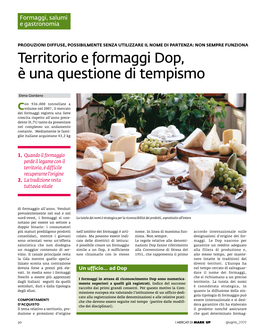 Territorio E Formaggi Dop, È Una Questione Di Tempismo