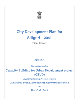 City Development Plan for Siliguri – 2041 (Final Report)