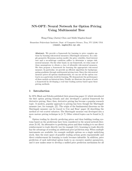 NN-OPT: Neural Network for Option Pricing Using Multinomial Tree