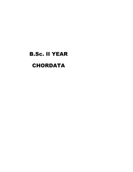 B.Sc. II YEAR CHORDATA