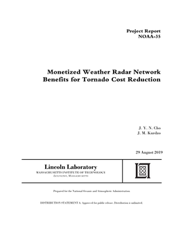 Monetized Weather Radar Network Benefits for Tornado Cost Reduction