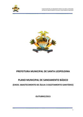 Prefeitura Municipal De Santa Leopoldina Plano Municipal