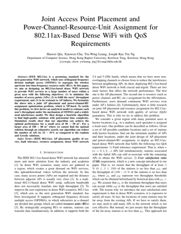 Joint Access Point Placement and Power-Channel-Resource-Unit Assignment for 802.11Ax-Based Dense Wifi with Qos Requirements