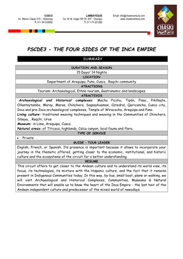 Pscde3 - the Four Sides of the Inca Empire