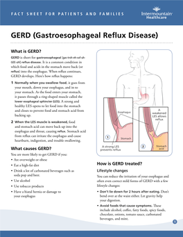 Gastroesophageal Reflux Disease)