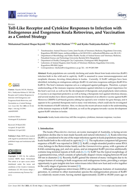 Toll-Like Receptor and Cytokine Responses to Infection with Endogenous and Exogenous Koala Retrovirus, and Vaccination As a Control Strategy