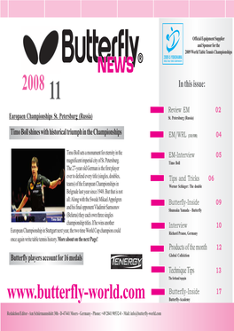 Butterfly News We Looked at the Forehand Topspin with Both Feet Parallel to the Table