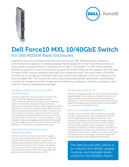 Dell Force10 MXL 10/40Gbe Switch