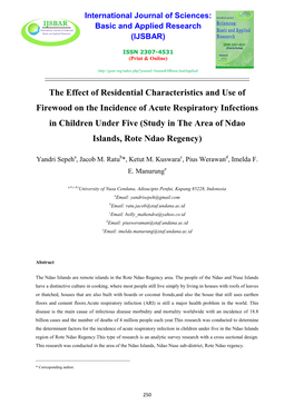 The Effect of Residential Characteristics and Use Of