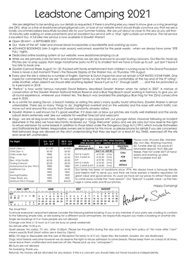 Leadstone Camping 2021