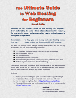The Ultimate Guide to Web Hosting for Beginners. Don't Be