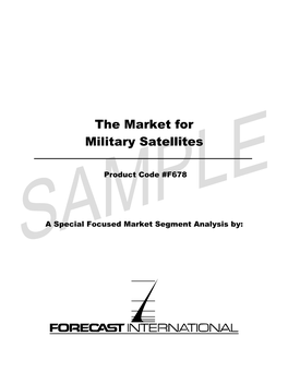 The Market for Military Satellites