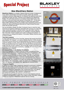 SP4 - 11/12 Drawings of Some Special Assemblies Designed and Built for the Blackfriars Project in 2012