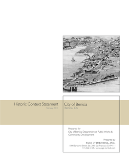 Historic Context Statement City of Benicia February 2011 Benicia, CA