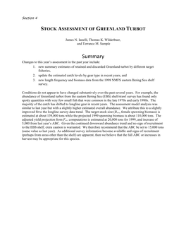 Greenland Turbot Assessment