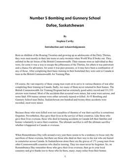 Number 5 Bombing and Gunnery School Dafoe, Saskatchewan