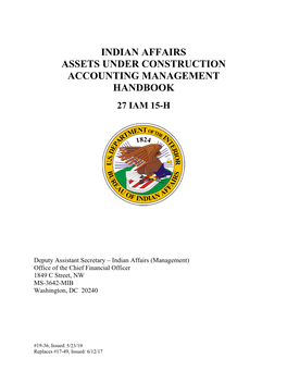 IA Assets Under Construction (AUC) Accounting Management Handbook
