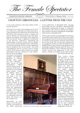 Chawton Chronicles: a Letter from the Ceo