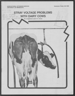 Stray Voltage Problems with Dairy Cows