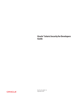 Oracle Solaris Security for Developers Guide • September 2010 Contents