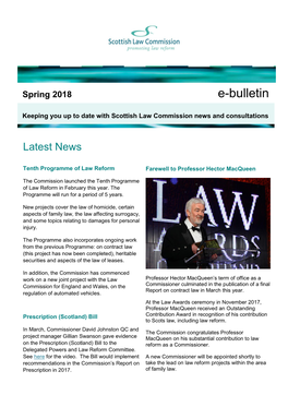 E-Bulletin Spring 2018