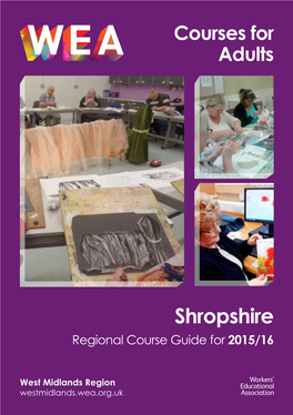 Shropshire Regional Course Guide for 2015/16