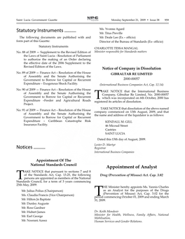 Statutory Instruments ...Notices