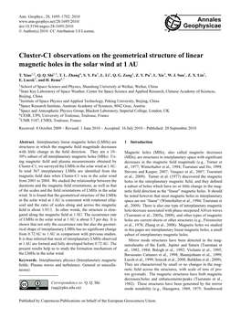 Cluster-C1 Observations on the Geometrical Structure of Linear Magnetic Holes in the Solar Wind at 1 AU