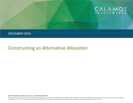 Constructing an Alternative Allocation