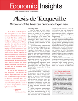 Alexis De Tocqueville Chronicler of the American Democratic Experiment