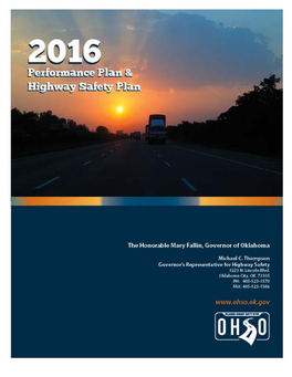 2016 Performance Plan & Highway Safety Plan