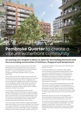 Pembroke Quarter to Create a Vibrant Waterfront Community