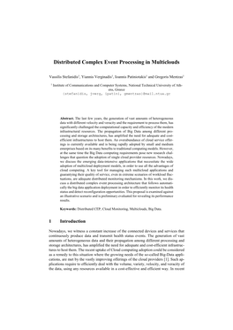 Distributed Complex Event Processing in Multiclouds