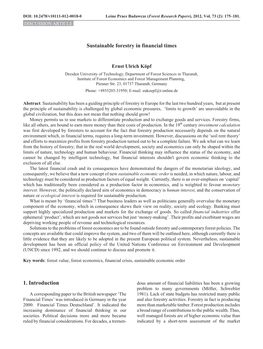 Sustainable Forestry in Financial Times