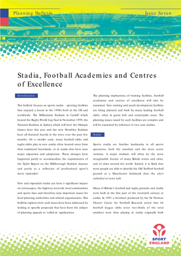 Planning Bulleting 7: Stadia, Football Academies and Centres of Excellence