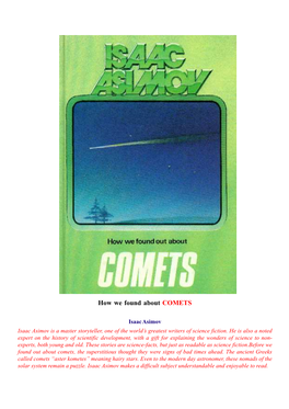 How We Found About COMETS
