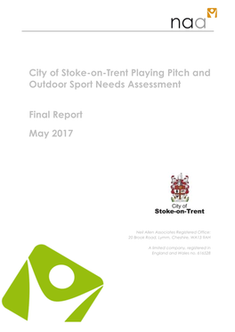 City of Stoke-On-Trent Playing Pitch and Outdoor Sport Needs Assessment