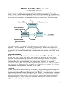 Organizational Culture Model