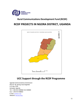Rcdf Projects in Ngora District, Uganda