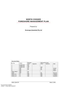 ECM 5553401 V1 North Coogee Foreshore Management Plan