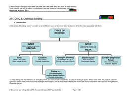 Chapter Eleven: Chemical Bonding